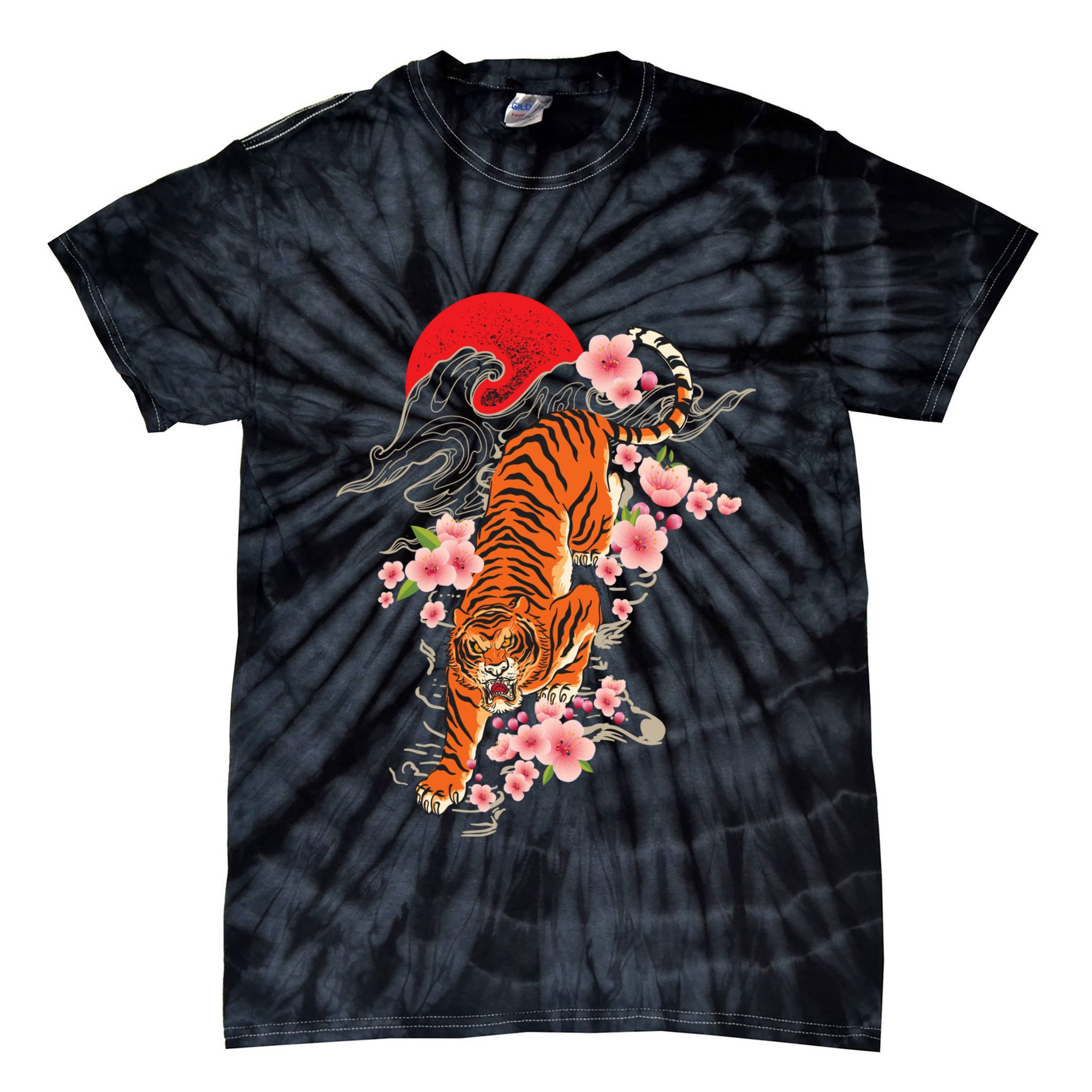 Japanese Tiger Zoologist Wild Animal Zoo Lover Safari Tie-Dye T-Shirt