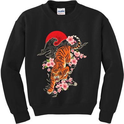 Japanese Tiger Zoologist Wild Animal Zoo Lover Safari Kids Sweatshirt
