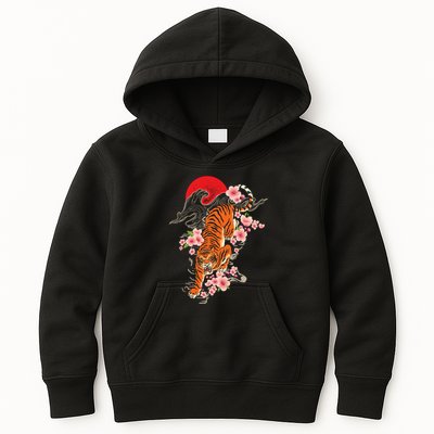 Japanese Tiger Zoologist Wild Animal Zoo Lover Safari Kids Hoodie