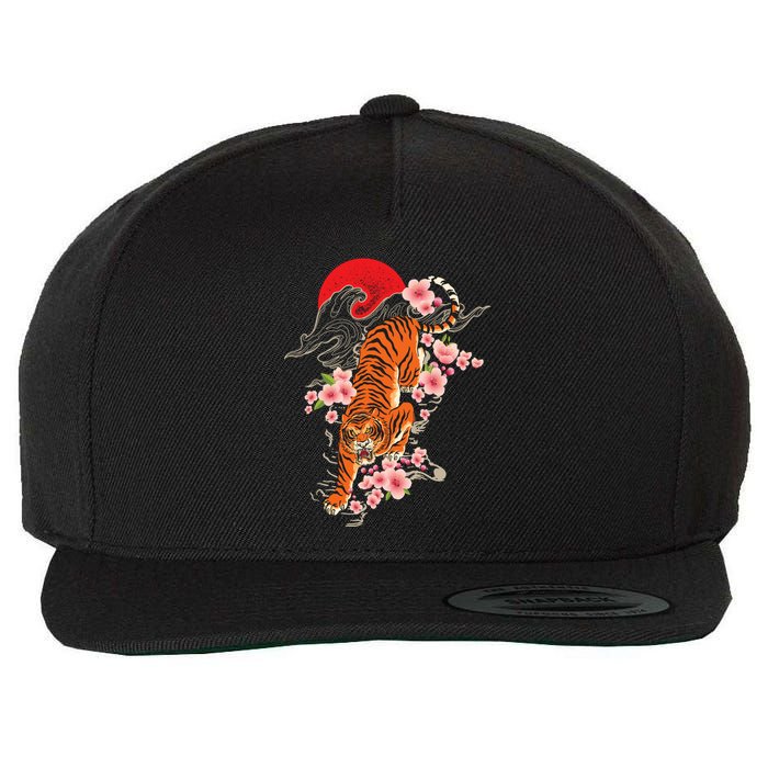 Japanese Tiger Zoologist Wild Animal Zoo Lover Safari Wool Snapback Cap