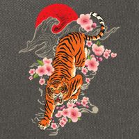 Japanese Tiger Zoologist Wild Animal Zoo Lover Safari Cotton Canvas Backpack