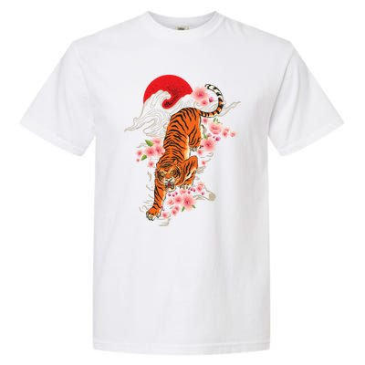 Japanese Tiger Zoologist Wild Animal Zoo Lover Safari Garment-Dyed Heavyweight T-Shirt