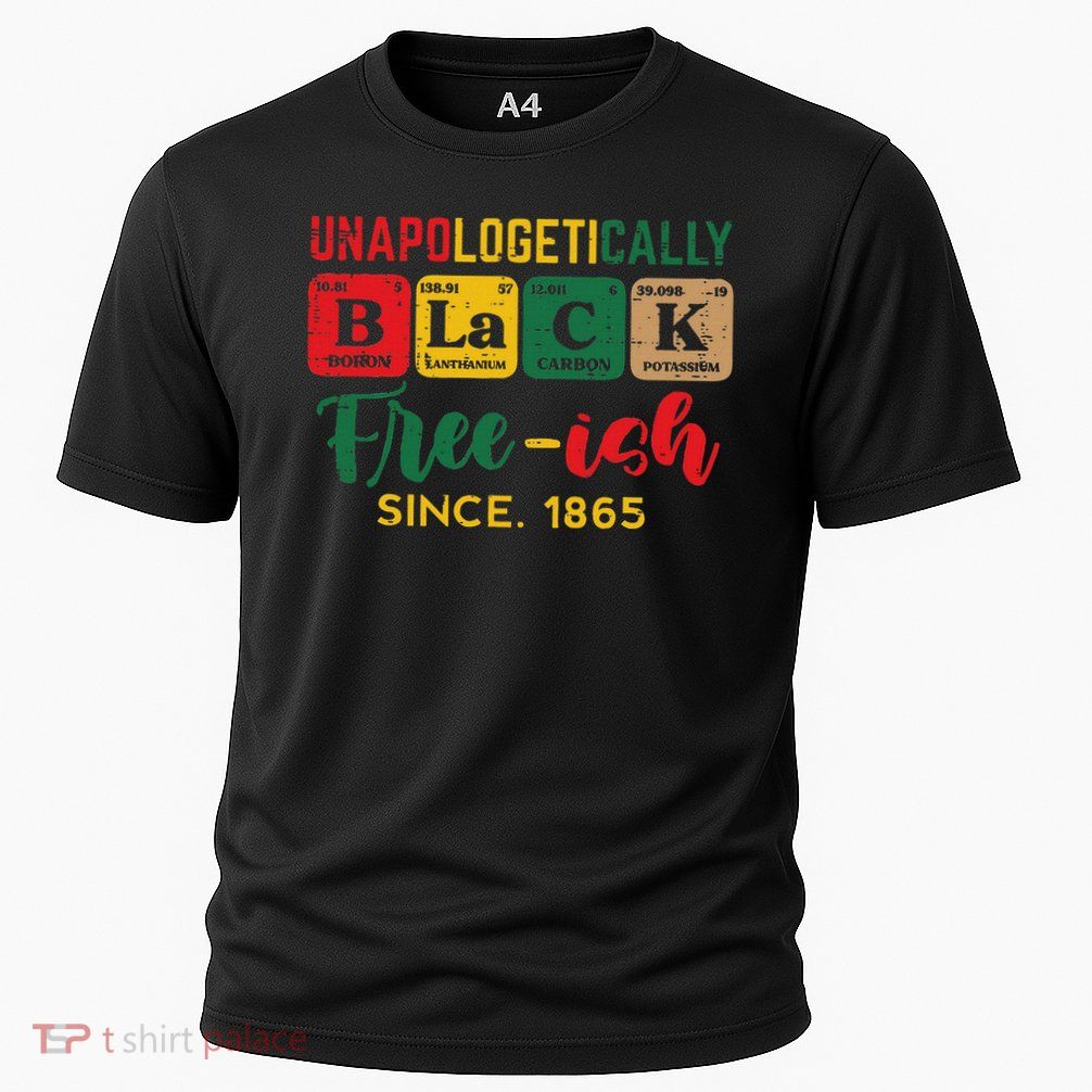 Junenth Unapologetically Black Periodic Women Cooling Performance Crew T-Shirt