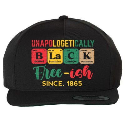 Juneteenth Unapologetically Black Periodic Wool Snapback Cap