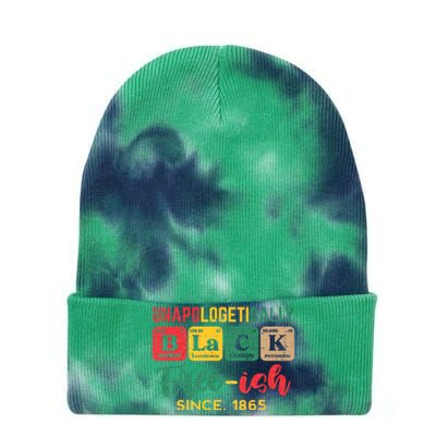 Juneteenth Unapologetically Black Periodic Tie Dye 12in Knit Beanie