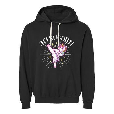 Jitsucorn Unicorn Brazilian Jiu Jitsu BJJ Garment-Dyed Fleece Hoodie