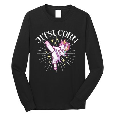 Jitsucorn Unicorn Brazilian Jiu Jitsu BJJ Long Sleeve Shirt