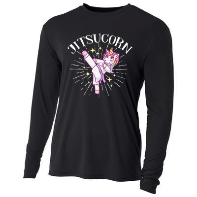 Jitsucorn Unicorn Brazilian Jiu Jitsu BJJ Cooling Performance Long Sleeve Crew