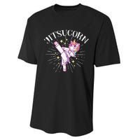 Jitsucorn Unicorn Brazilian Jiu Jitsu BJJ Performance Sprint T-Shirt