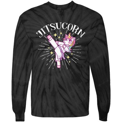 Jitsucorn Unicorn Brazilian Jiu Jitsu BJJ Tie-Dye Long Sleeve Shirt