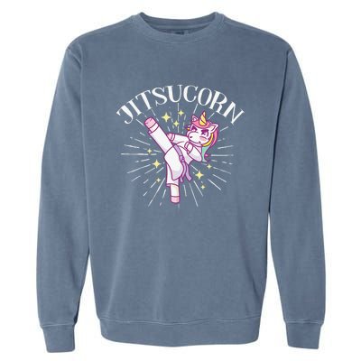 Jitsucorn Unicorn Brazilian Jiu Jitsu BJJ Garment-Dyed Sweatshirt