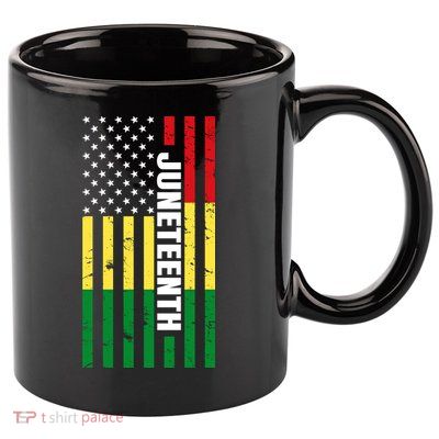 Juneteenth USA Black History Month Flag 11oz C Handle Ceramic Mug