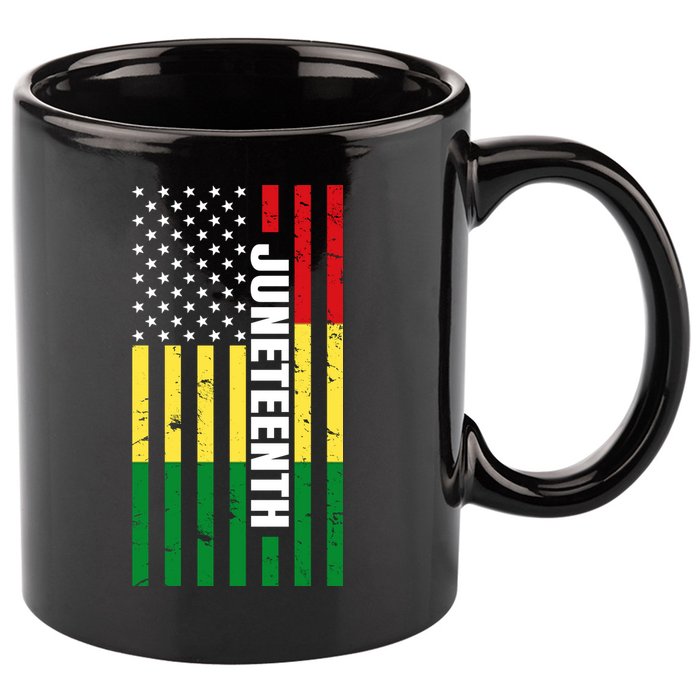 Juneteenth USA Black History Month Flag 11oz C Handle Ceramic Mug