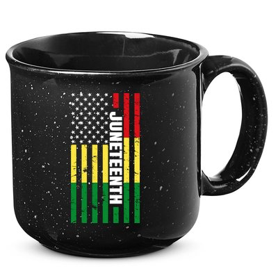 Juneteenth USA Black History Month Flag 15oz Campfire Ceramic Mug