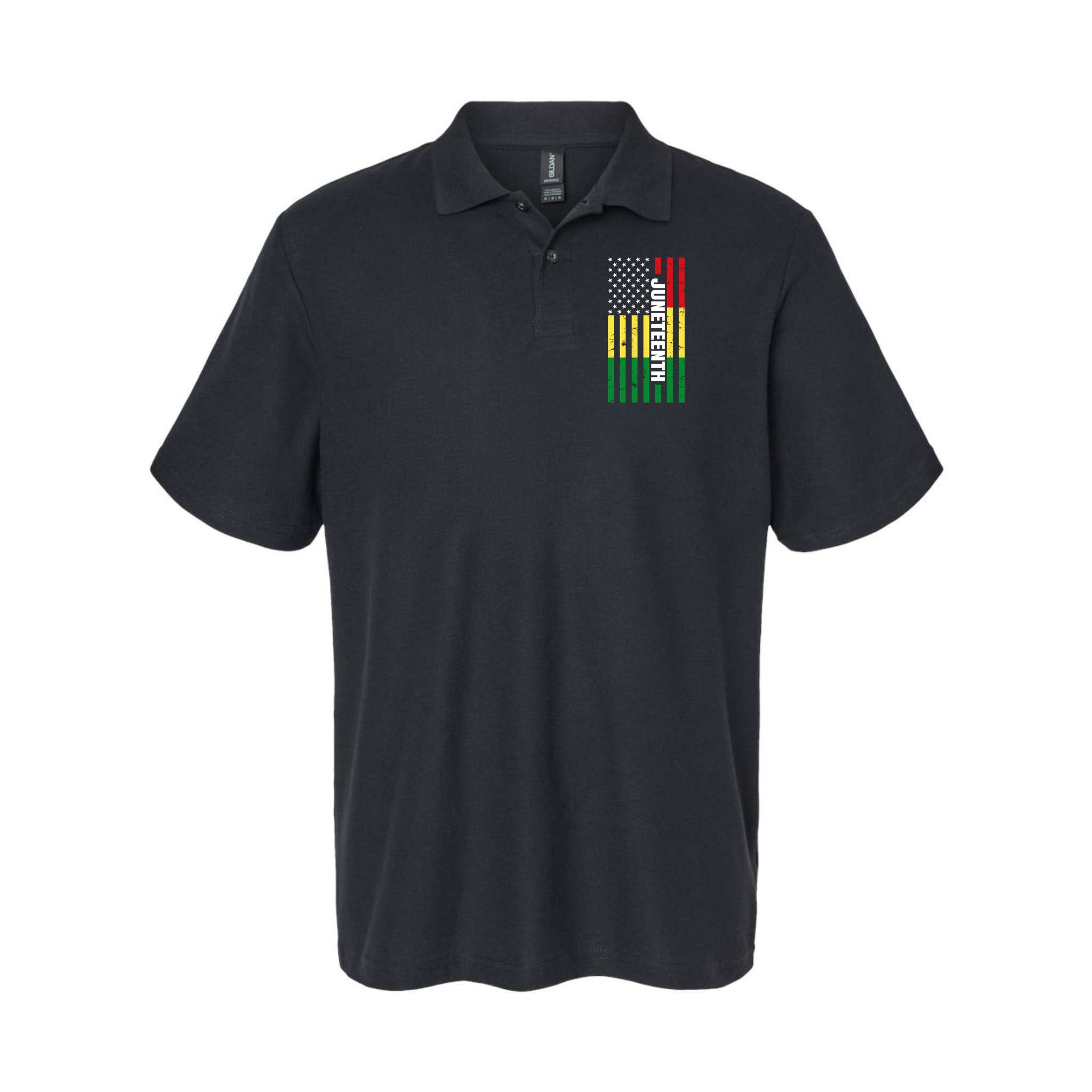 Juneteenth USA Black History Month Flag Polo