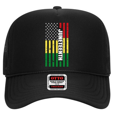 Juneteenth USA Black History Month Flag Trucker Hat