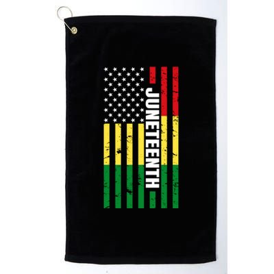 Juneteenth USA Black History Month Flag Platinum Collection Golf Towel