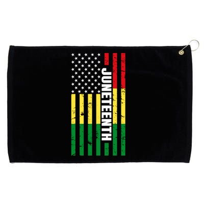 Juneteenth USA Black History Month Flag Grommeted Golf Towel