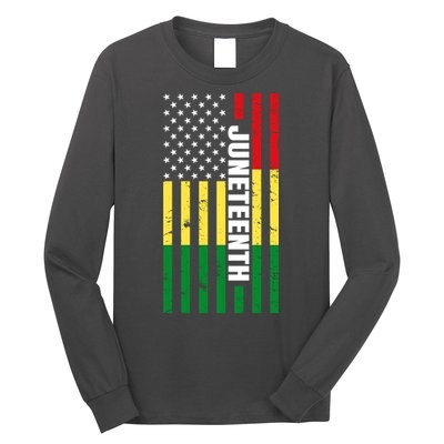 Juneteenth USA Black History Month Flag Long Sleeve Shirt