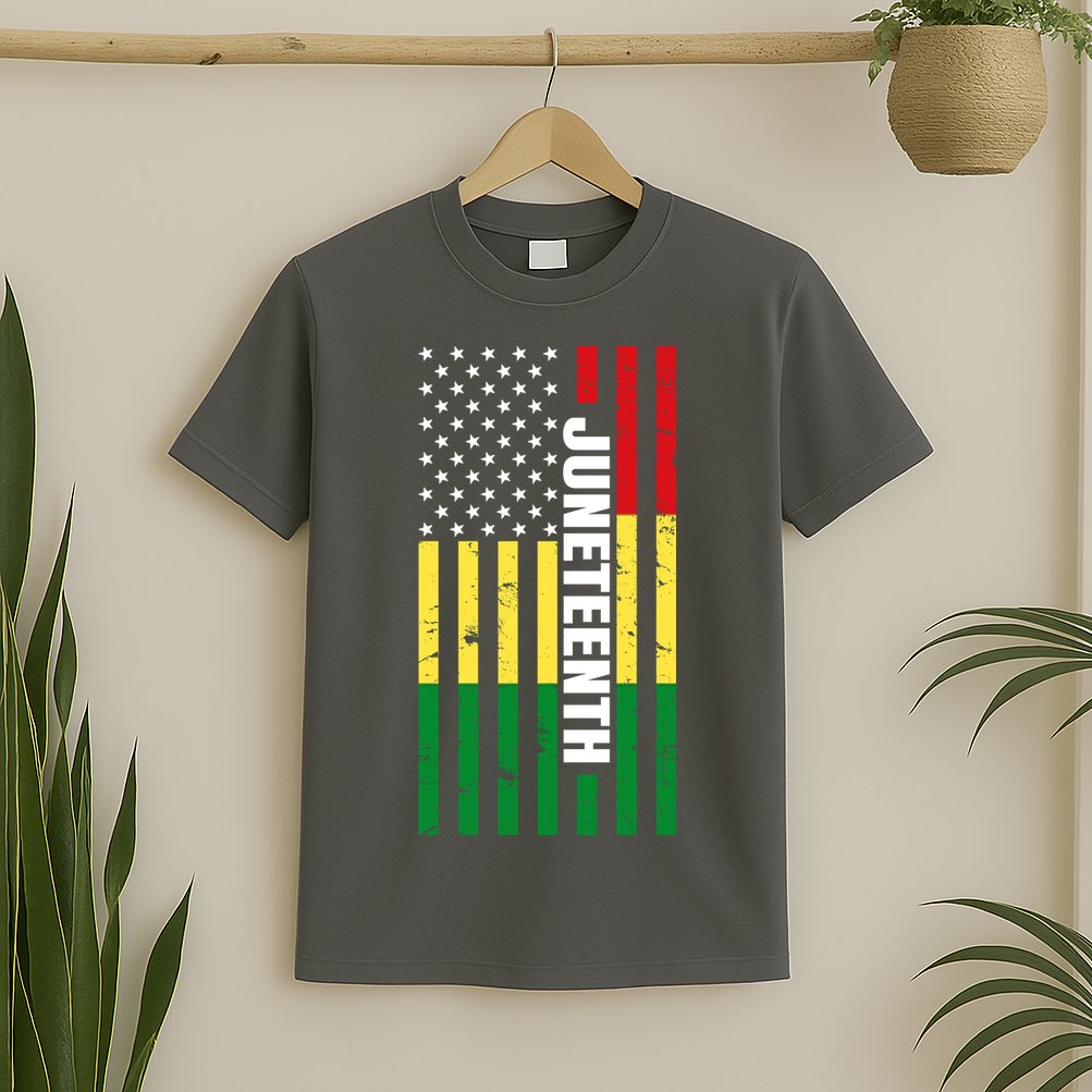 Juneteenth USA Black History Month Flag T-Shirt