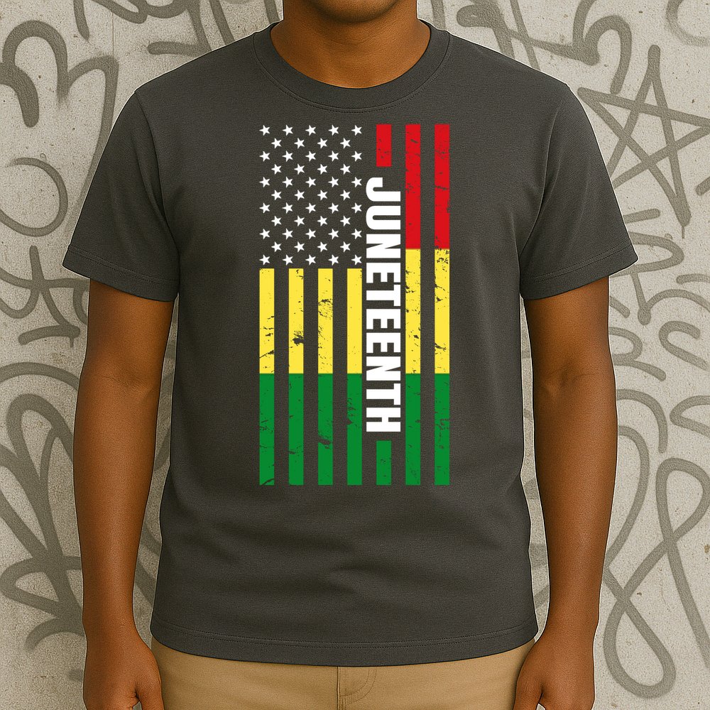 Juneteenth USA Black History Month Flag T-Shirt