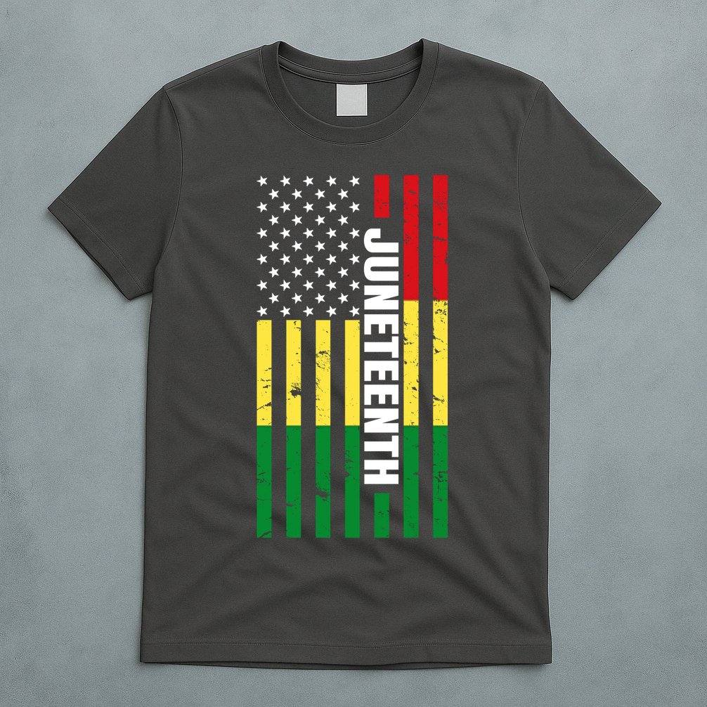 Juneteenth USA Black History Month Flag T-Shirt