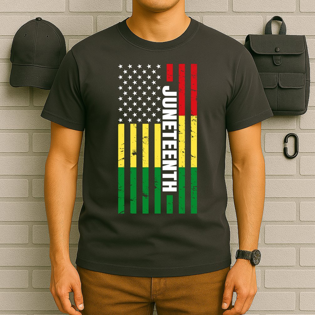 Juneteenth USA Black History Month Flag T-Shirt