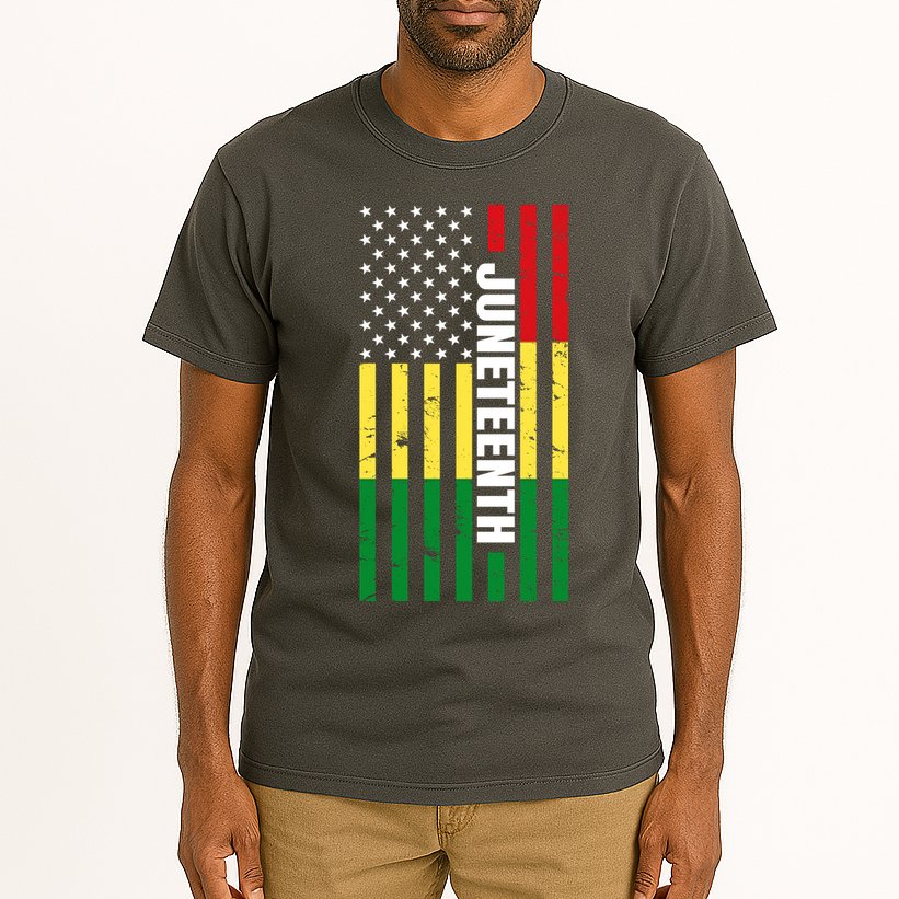 Juneteenth USA Black History Month Flag Tall T-Shirt