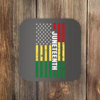 Juneteenth USA Black History Month Flag Coaster