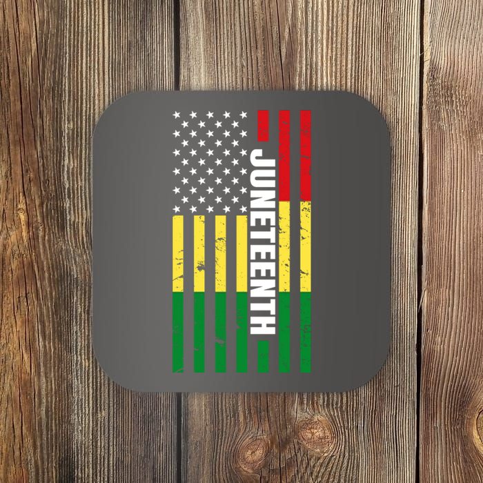 Juneteenth USA Black History Month Flag Coaster