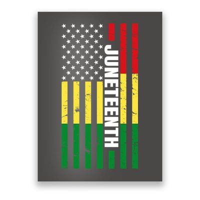Juneteenth USA Black History Month Flag Poster