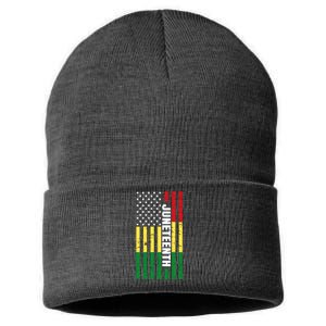 Juneteenth USA Black History Month Flag Sustainable Knit Beanie