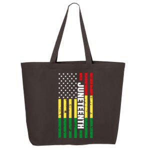 Juneteenth USA Black History Month Flag 25L Jumbo Tote