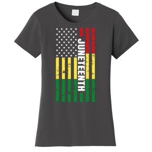 Juneteenth USA Black History Month Flag Women's T-Shirt