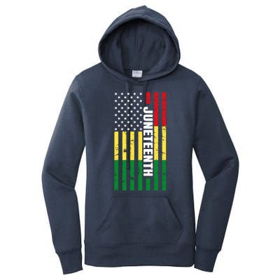 Juneteenth USA Black History Month Flag Women's Pullover Hoodie