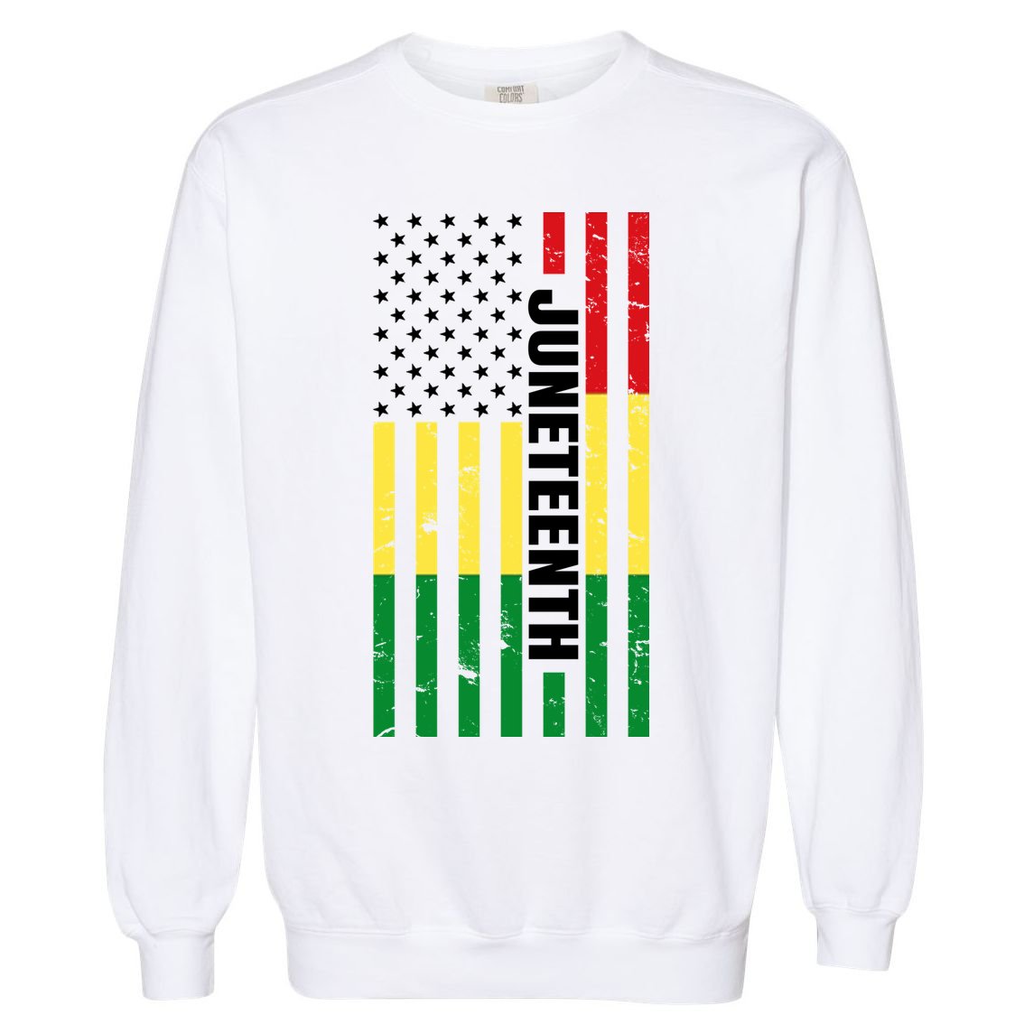 Juneteenth USA Black History Month Flag Garment-Dyed Sweatshirt