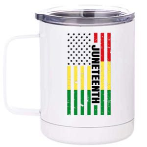 Juneteenth USA Black History Month Flag 12 oz Stainless Steel Tumbler Cup