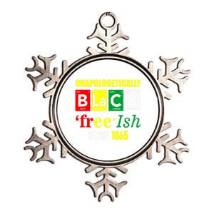 Junenth Unapologetically Black Freeish Since 1865 Pride Cool Gift Metallic Star Ornament