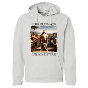 Jesus Ultimate Dead Lifter Christian Bodybuilder Strongman Performance Fleece Hoodie