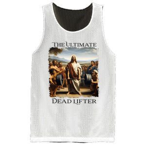 Jesus Ultimate Dead Lifter Christian Bodybuilder Strongman Mesh Reversible Basketball Jersey Tank