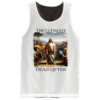 Jesus Ultimate Dead Lifter Christian Bodybuilder Strongman Mesh Reversible Basketball Jersey Tank