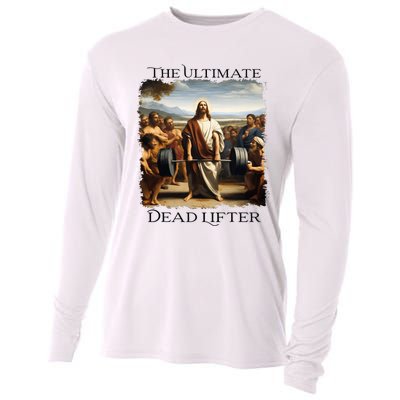 Jesus Ultimate Dead Lifter Christian Bodybuilder Strongman Cooling Performance Long Sleeve Crew