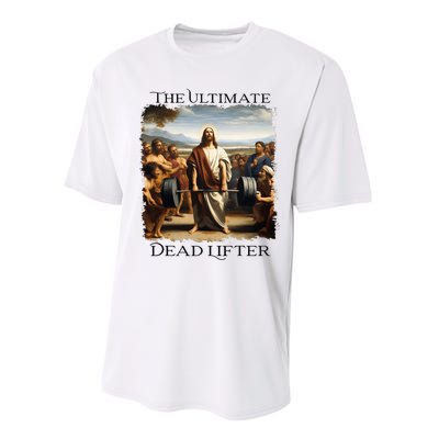 Jesus Ultimate Dead Lifter Christian Bodybuilder Strongman Performance Sprint T-Shirt