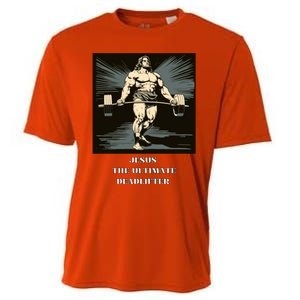 Jesus Ultimate Deadlifter Gift Cooling Performance Crew T-Shirt