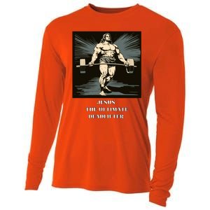 Jesus Ultimate Deadlifter Gift Cooling Performance Long Sleeve Crew