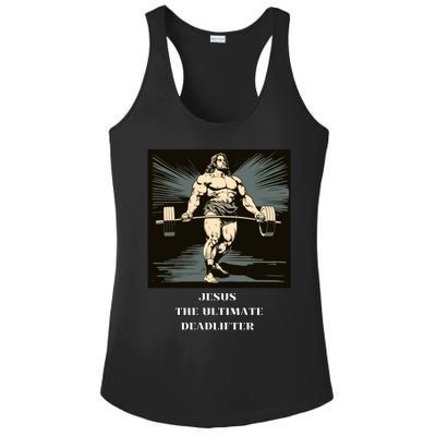 Jesus Ultimate Deadlifter Gift Ladies PosiCharge Competitor Racerback Tank