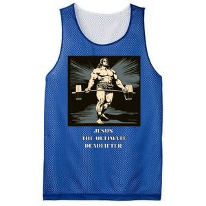 Jesus Ultimate Deadlifter Gift Mesh Reversible Basketball Jersey Tank