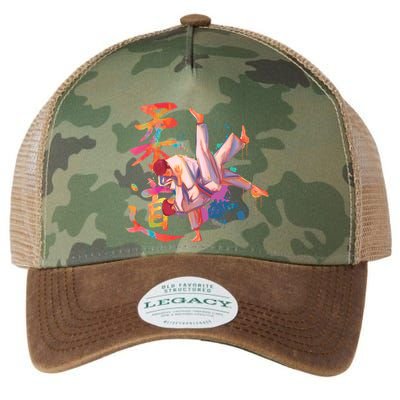 Judo Martial Arts Watercolor Legacy Tie Dye Trucker Hat