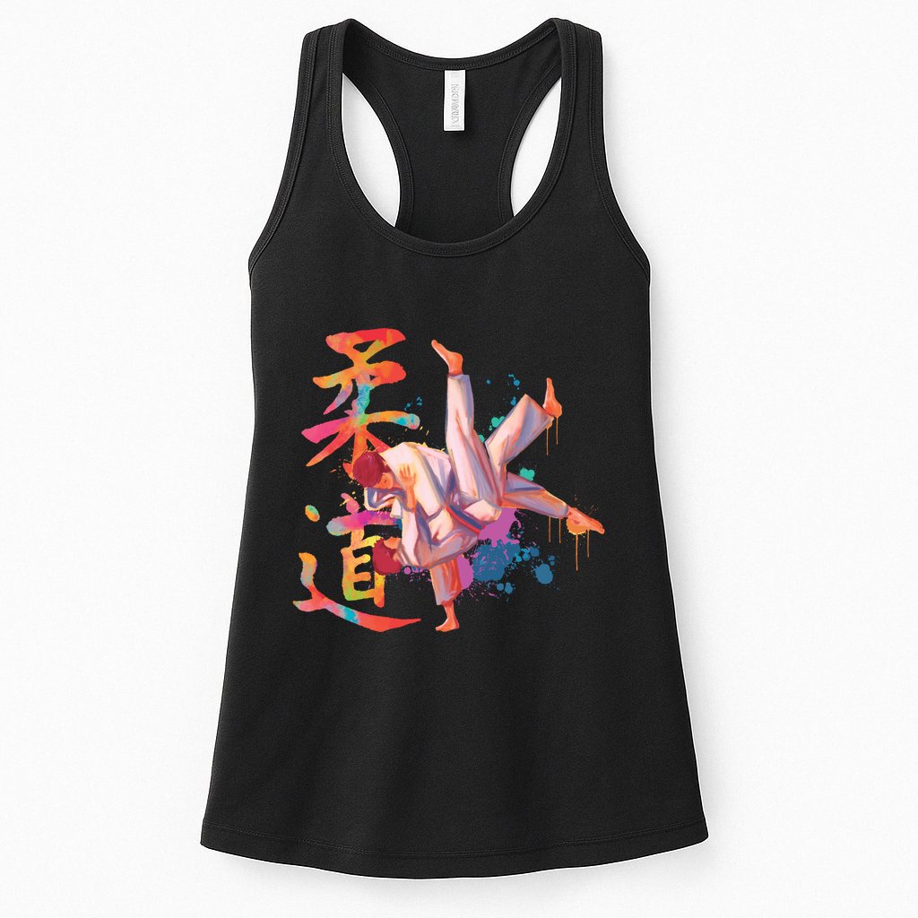 Judo Martial Arts Watercolor Womens Tank Top