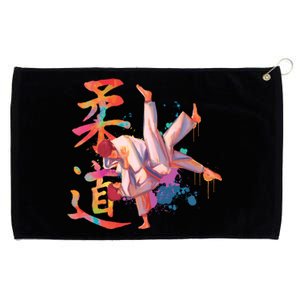 Judo Martial Arts Watercolor Grommeted Golf Towel